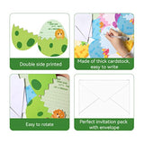 24 Pack Dinosaur Birthday Party Invitations Cards With Envelopes Dinosaur Party Supplies Fill In Birthday Dino Eggs Invite Cards Stickers For Kids Boys Girls Dinosaur Birthday Party Decorations Favor
