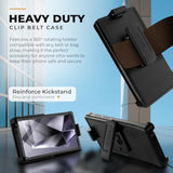 Designed For Samsung Galaxy S24 Ultra Case With Belt Clip, Compatible With Magsafe, Quad-Layer 15Ft Military Grade Drop Protection, Heavy Duty S24 Ultra Holster Case 6.8” | Black