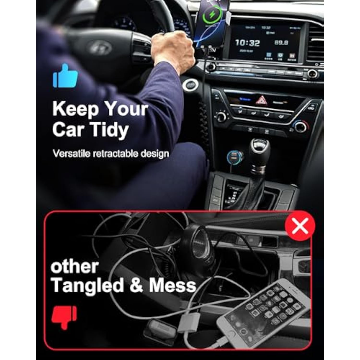 Iphone 16E Car Charger Usb C, 60W Dual Pd Super Fast Charging Car Adapter With Coiled Usb-C Cable For Apple 17/16 Pro Max/16 Pro/15 Plus/15 Pro, Ipad Mini/Air/Pro 11 13Inch, Type C Cargador Para Car