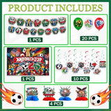 World Soccer Party Decoration, Complete Celebration Kit, Party Supplies for Football Fans, Soccer Celebrations