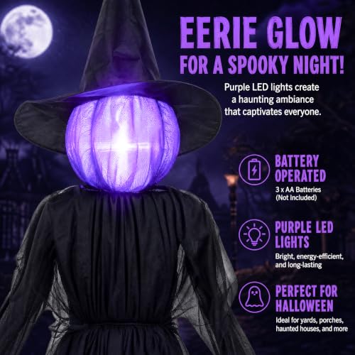 Halloween Witch Decorations Outdoor, 5 FT Set of 3