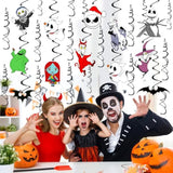 36Pcs Halloween Christmas Hanging Swirls Decorations - No Diy - Halloween Christmas Hanging Streamers For Classroom Ceiling Office Indoor Outdoor Halloween Birthday Party Decorations Supplies