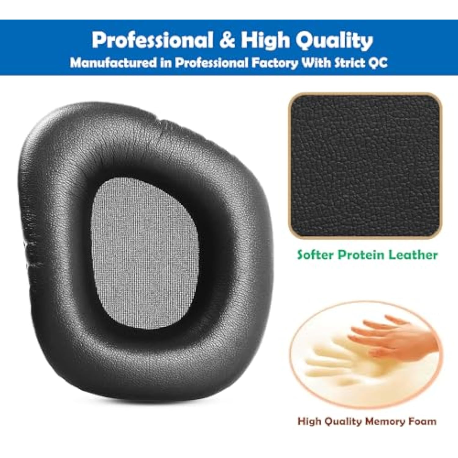 Ear Pads Replacement Cushion Earpads Compatible With Corsair Void/Corsair Void Pro Wired/Wireless 7.1 Gaming Headsets,Replacement Ear Pad With Skin-Friendly Protein Leather And Memory Foam