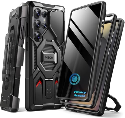 Magnetic Stand for Samsung Galaxy S25 Ultra Case with Privacy Screen Protector, [Compatible with Magsafe] [Military Drop Protection] S25 Ultra Case