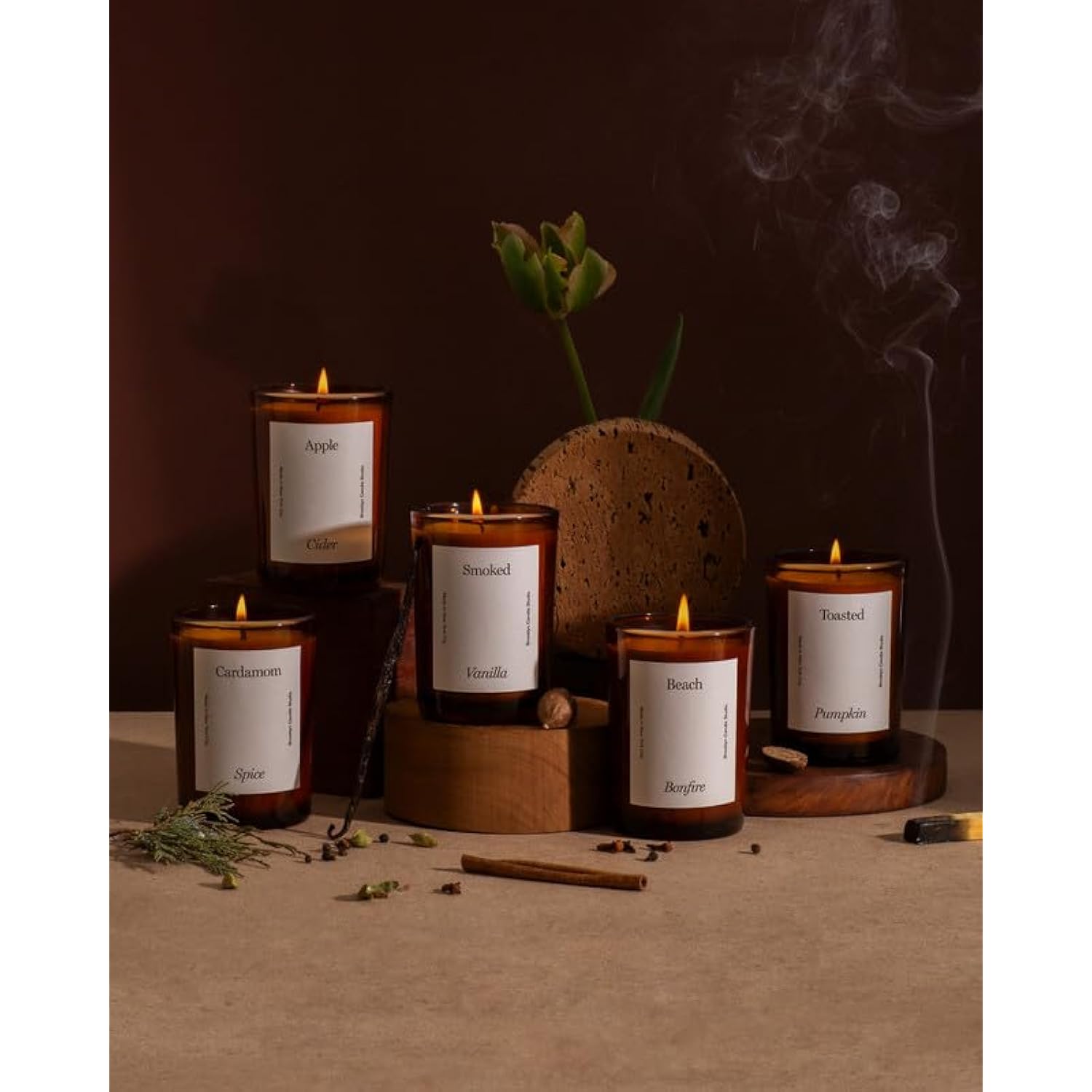 Brooklyn Candle Beach Bonfire Fall Candle - Luxury Scented Candle, Vegan Soy Wax, Autumn Aromatherapy, Hand Poured In The Usa, 50 Hour Slow Burn Time - 7Oz