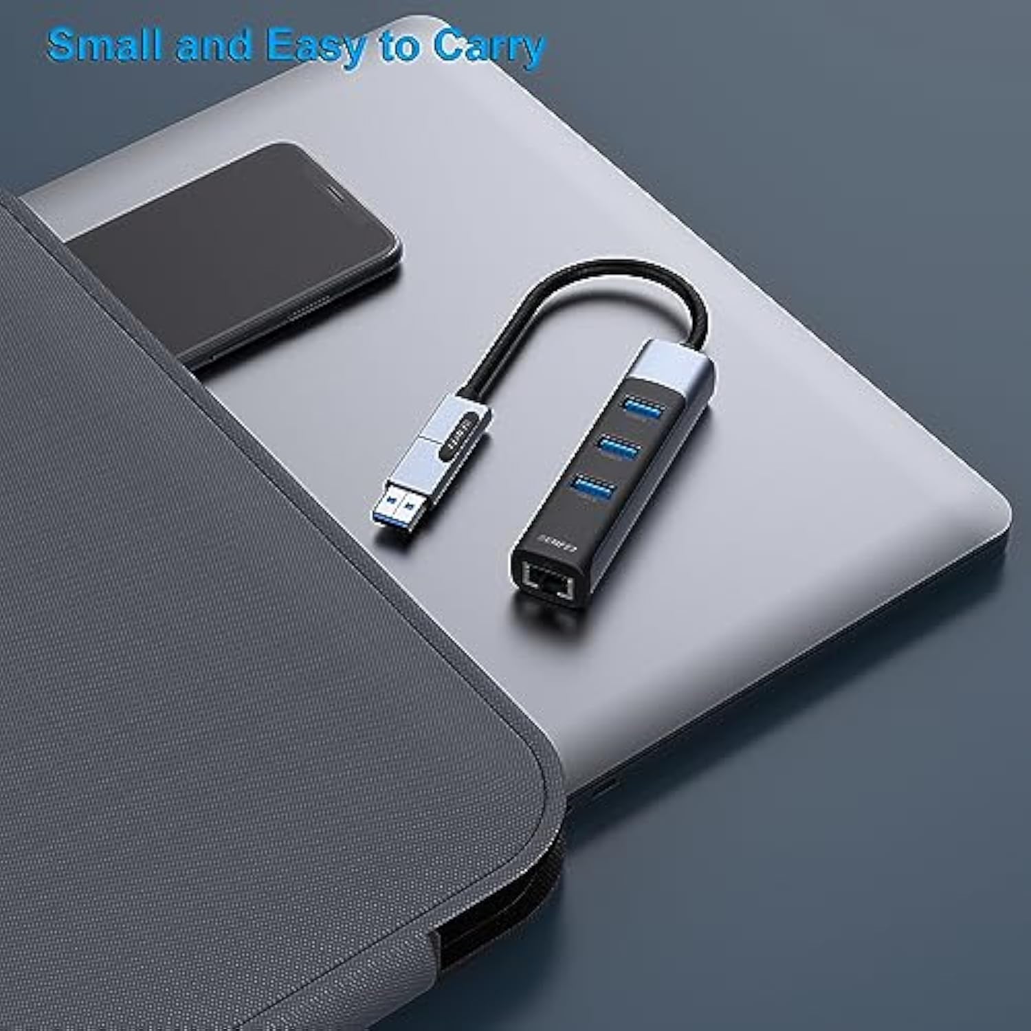 BENFEI 2in1 USB-C/USB 3.0 to Ethernet Adapter with 3*USB 3.0 Ports Compatible