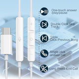 2 Pack-Usb C Headphones For Iphone 16/15 Pro Max Plus Type C Earbuds Wired Earphones With Mic & Remote Control Noise Cancelling For Iphone 16/15 Pro, Ipad Pro, Galaxy S23/S22/S21/Ultra Note 10/20