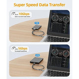 10Gbps Micro B To Usb C Hard Drive Cable 1Ft, Usb 3.1 Usb C To Micro B, High-Speed External Hard Drive Usb C Cable For Iphone 16 15 Pro/Pro Max, Macbook Pro/Air, Wd Toshiba Westgate Seagate