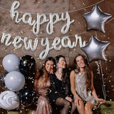 Silver Happy New Year 2026 Balloons 16 Inch Party Supplies
