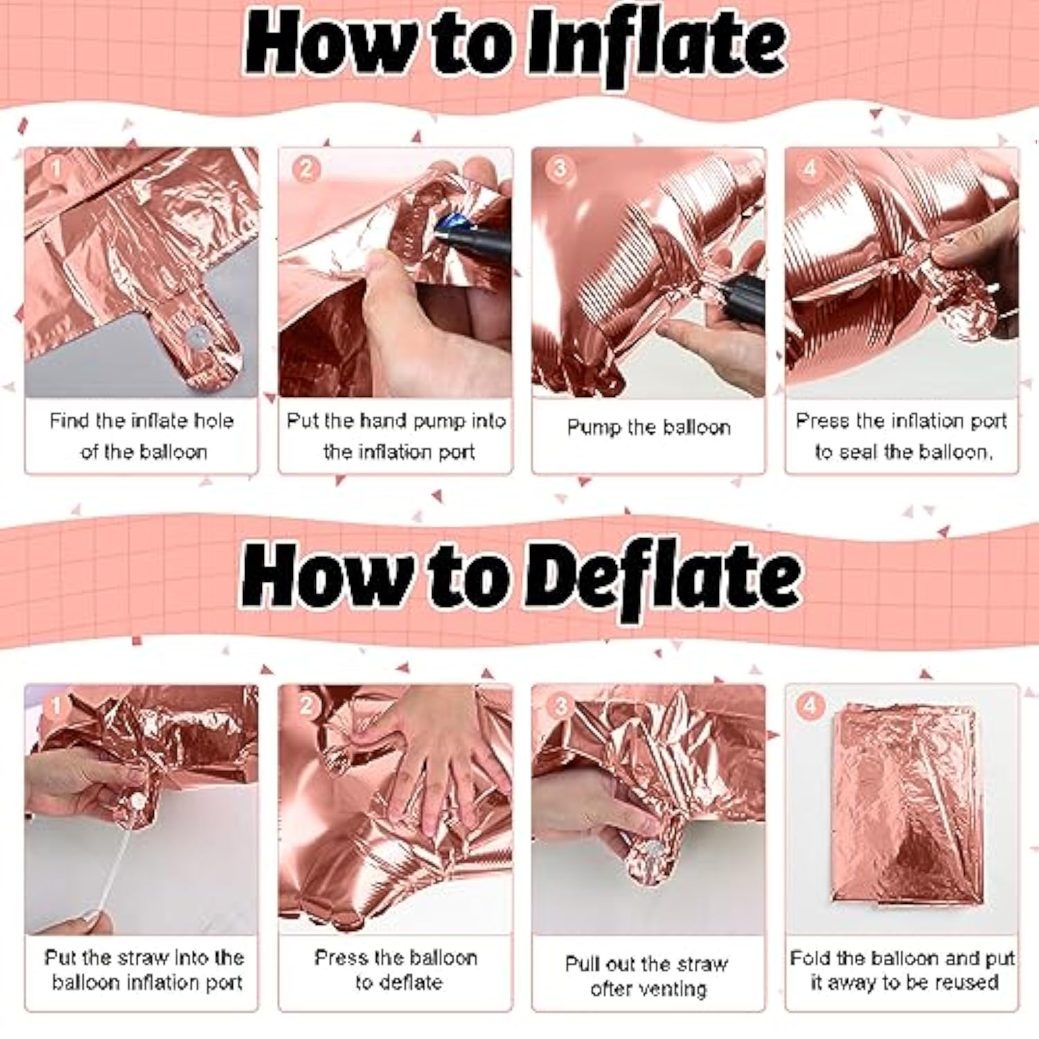 16Th Birthday Number Balloons For Girls, 40 Inch Foil Self Inflating Number 16 Balloons With Rose Gold Confetti Balloons, Large 1 & 6 Balloons For Women 61St Birthday Party Anniversary Decor Supplies