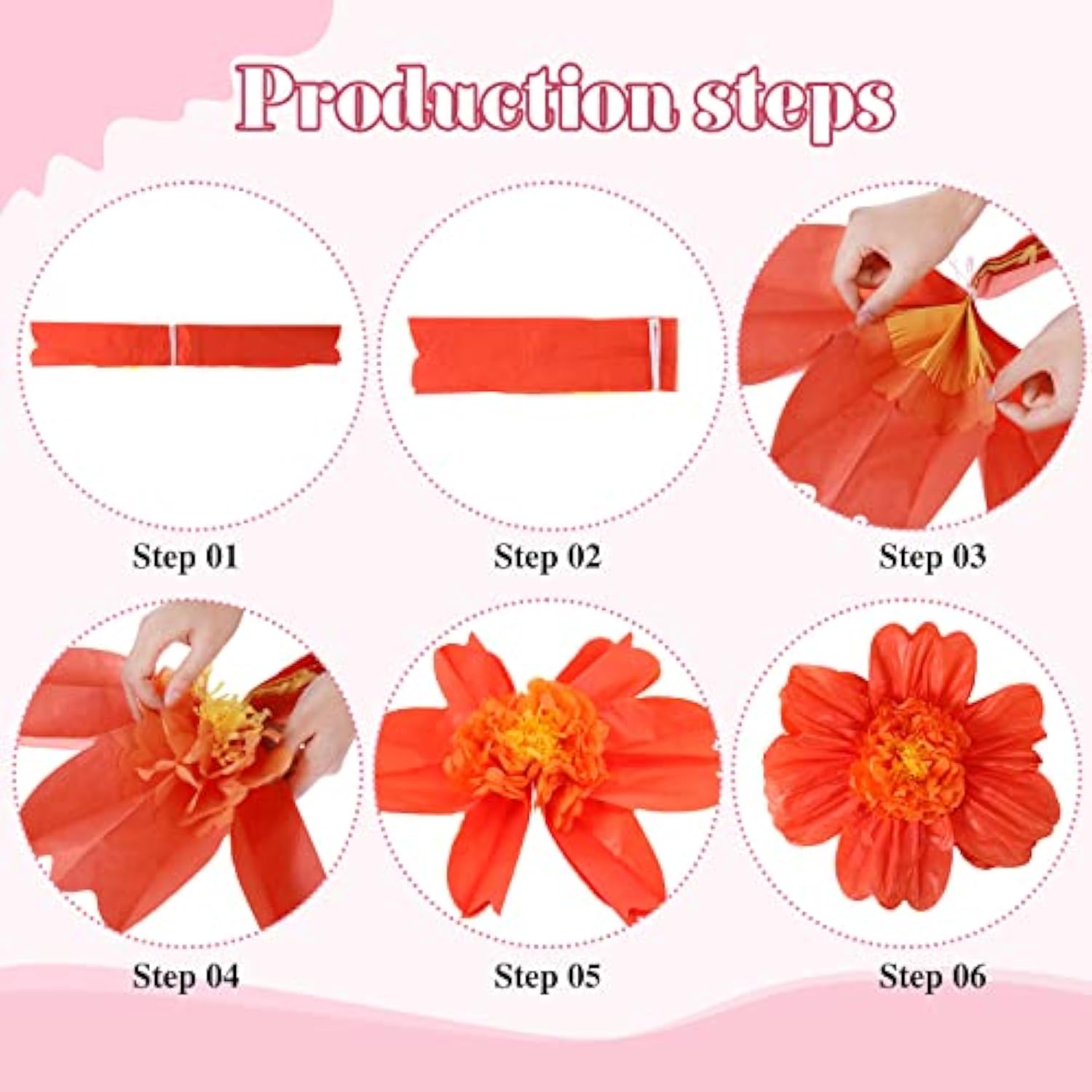 12 Giant Rainbow Tissue Paper Flowers (20") – Fiesta Party & Wall Decor, Classroom Craft