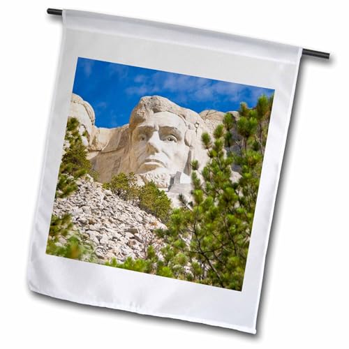 3dRose Abraham Lincoln, Mount Rushmore, South 12 x 18 inch Garden Flag