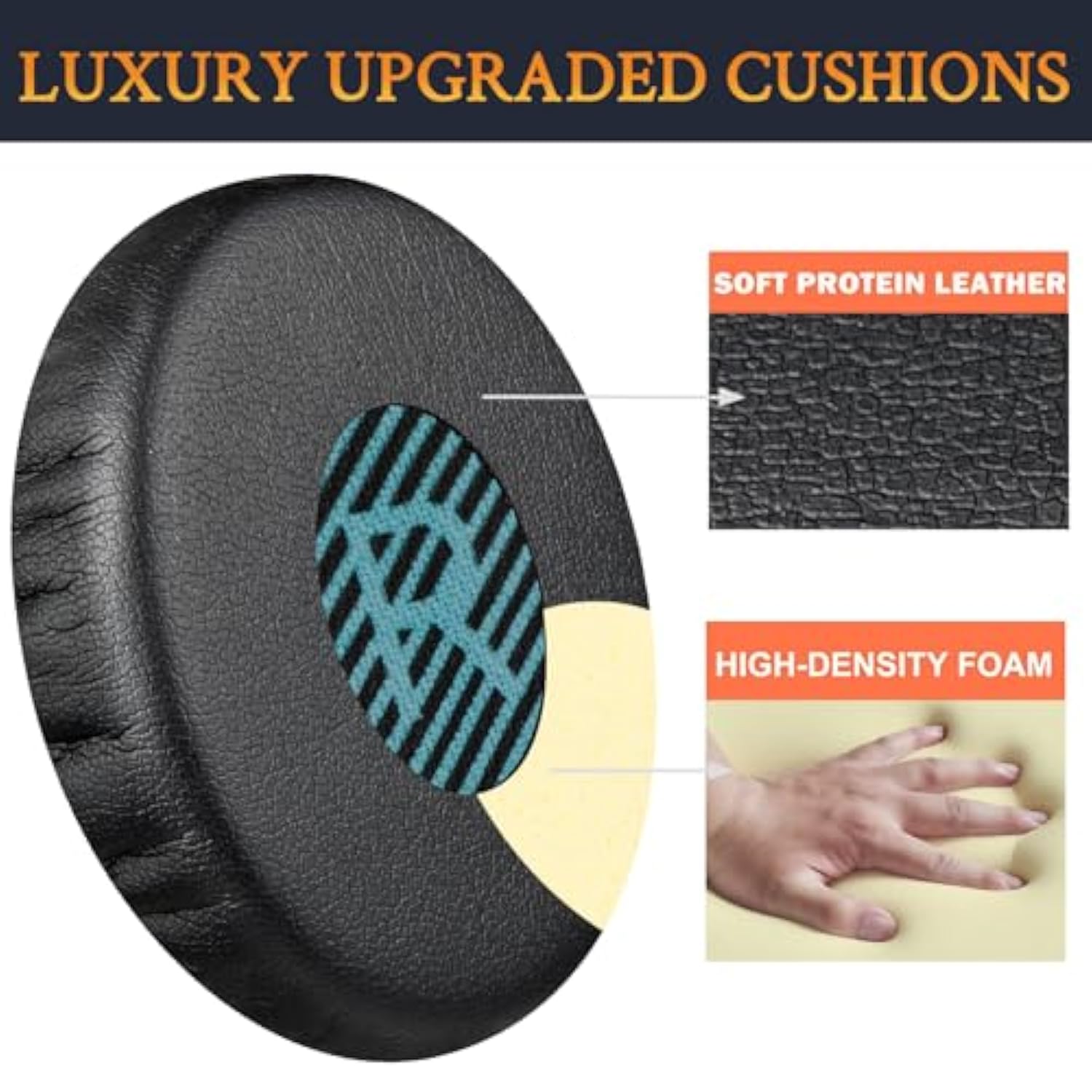 Replacement Ear Pads Cushions For Bose On-Ear 2 (Oe2 & Oe2I)/ Soundlink/Soundtrue On-Ear Headphones, Earpads With High-Density Noise Isolation Foam - Oe2 Pl Black