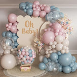 Boho Gender Reveal Balloon Arch Kit: Pink, Blue & Neutral Party Decor