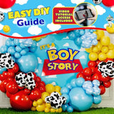 100pcs Toy Story Balloon Arch Kit for Baby Shower & First Birthday Party Decor