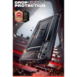 SUPCASE for Samsung Galaxy S24 FE Case with Stand & Belt-Clip, [Unicorn Beetle Pro] [Built-in Screen Protector] [Military-Grade Protection] Heavy Duty Rugged Phone Case for Galaxy S24 FE, Black