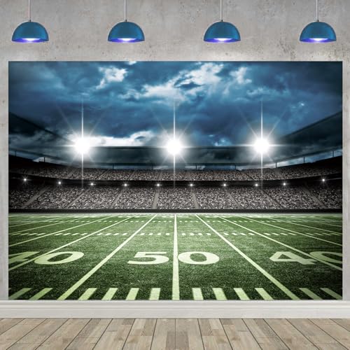 Football Field Backdrop 7X5FT Football Themed Birthday Party Decor Banner