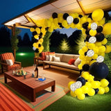 12Inch Yellow Black Balloons With Yellow Black Confetti Balloons Perfect For Party Decorations,Pack Of 50
