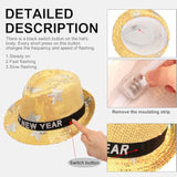 9-Piece LED Sequin Party Hats with 3 Light Modes for New Year Eve Favors