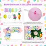 155 Pcs Easter Balloon Garland Arch Kit - Easter Party Supplies With Rabbit & Radish Balloons For Spring Birthday Party Baby Shower Decorations