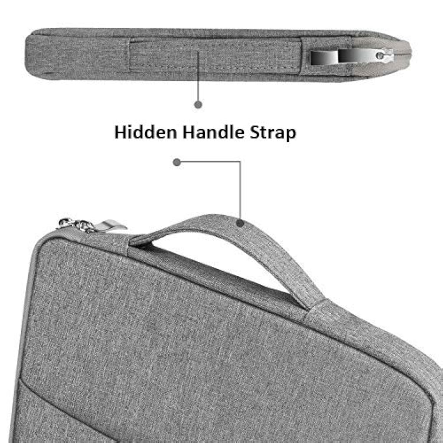 13.3 Inch Laptop Sleeve Case Computer Bag With Handle For Dell Inspiron 13 7000, Ideapad 730S Plus/Thinkpad, Google Pixelbook Go, Hp Spectre X360, Acer Spin 5, 12.5-13.3 Notebook (Grey)