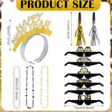 120-Piece 2026 New Year Party Set with Headbands, Glasses, Necklaces, and Noise Makers