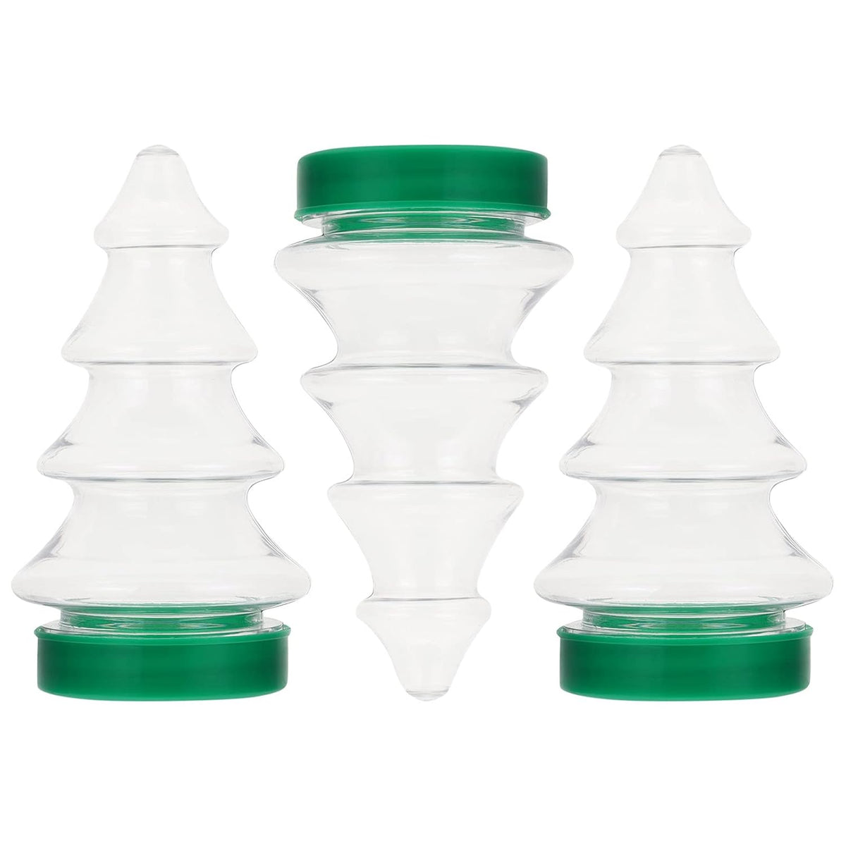 3Pcs Christmas Tree Shaped Candy Bottles Festival Storage Container For Cookies Chocolates For Holiday Decorations And Party Favors