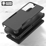 For Samsung Galaxy S21 Ultra Case: Dual Layer Protective Heavy Duty Cell Phone Cover Shockproof Rugged With Screen Protector - Protection Bumper Tough - Samsung Galaxy S21 Ultra 5G, Black