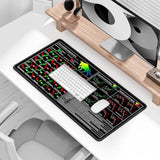 Stock Market Cheat Sheet Desk Pad, Large Gaming Mouse Pad, Big Xxl Computer Keyboard Shortcuts Keys Mat For Desktop, Office Accessories Desk Mat For Keyboard And Laptop, 31.5 X 15.7In, Black