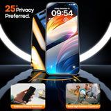 3 In 1 For Iphone 15 Pro Max Privacy Screen Protector, 2 Pack Tempered Glass Film Anti-Spy + 1 Dust Free Installation Tool, [Front Hd Side Anti-Peep] No Bubbles Full Coverage Micro-Curved Edges