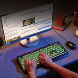 Wired Keyboard And Mouse Combo, Backlit Computer Keyboards With Wrist Rest, Light Up Keyboard Easy To See, 7-Color Backlit Keyboard And Optical Mouse For Windows, Pc, Laptop, Usb Plug And Play