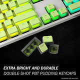 Pudding Keycaps Set | Doubleshot Pbt Keycap Set | Full 112 Oem Profile Key Set | Ansi Us-Layout | For Mechanical Keyboard | Compatible With Cherry Mx, Gateron, Kailh, Outemu | Pistachio