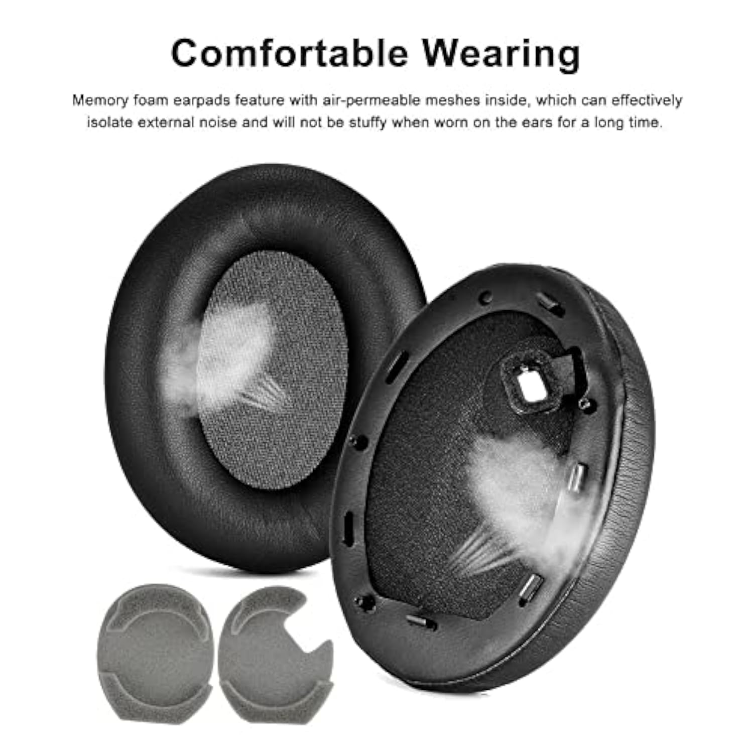 Wh-1000Xm4 Replacement Ear Pads, Soft Leather Cushions Noise Isolation Ear Pads Compatible With Sony Wh1000Xm4 Headphones Cover Repair Parts