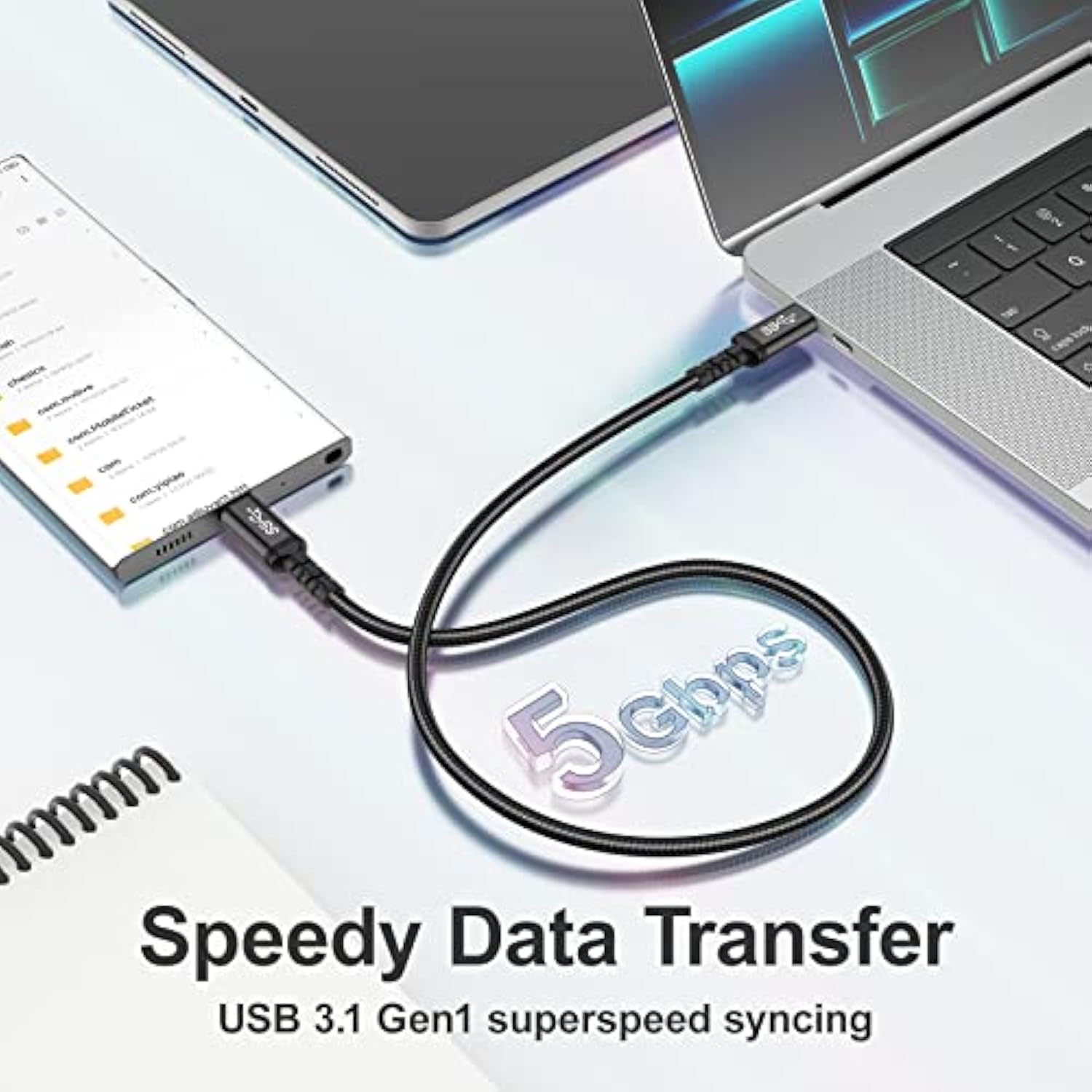 Usb C To Usb C Cable 1.5Ft, [4Pack] 60W Short Type C Charger Fast Charging 5Gb