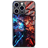 Satoru Vs. Yuji Sukuna Jjk Tempered Glass Glossy Anime Phone Case - Soft Silicone Protection Shell, Manga Character Design For Iphone 15