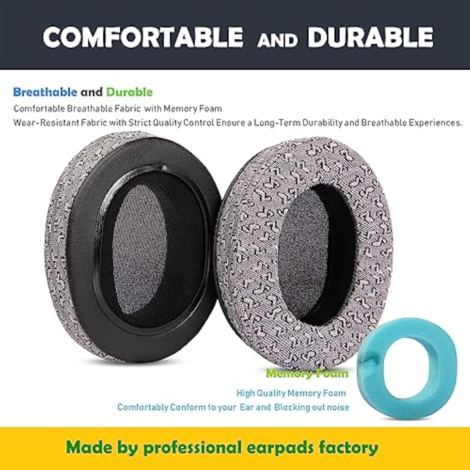 Premium Earpads Cushions Replacement Compatible With Sony Mdr 7506 Mdr V6 Corsair Hs50 Hs60 Hs70 Pro Gaming Headset Ear Pads With Softer Protein Leather/Memory Foam