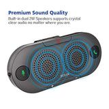 Bk06 Bluetooth 5.0 In Car Speakerphone With Visor Clip, Wireless Car Kit For Handsfree Talking, Motion Auto On, Siri Google Assistant Support, Dual 2W Speakers