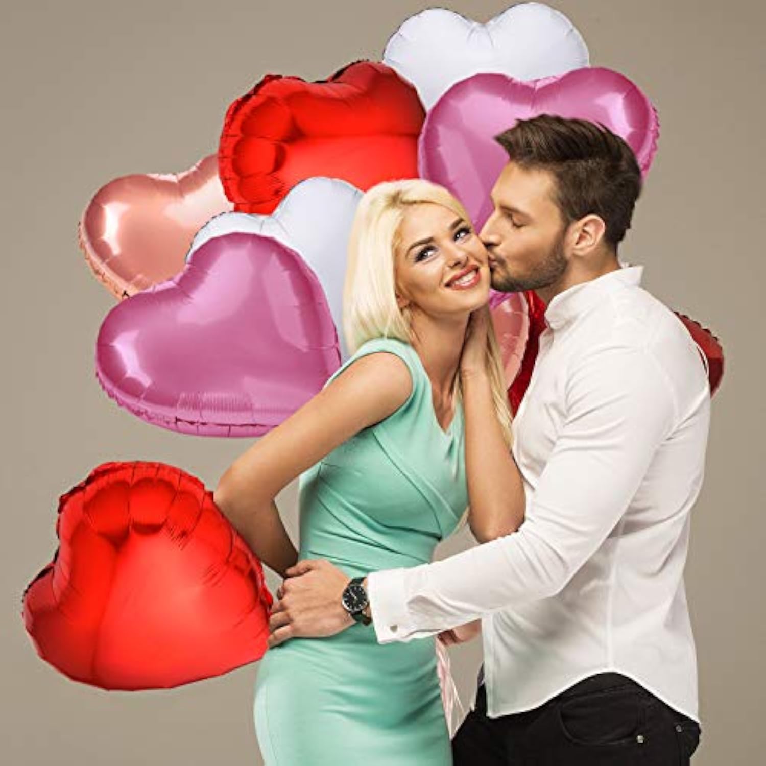 24 Pcs Valentine'S Day Balloons 18 Inch Heart Foil Love Valentine Balloons Pink Red Heart Romantic Gifts For Valentines Day Marriage Wedding Bridal Shower Engagement Party Decor