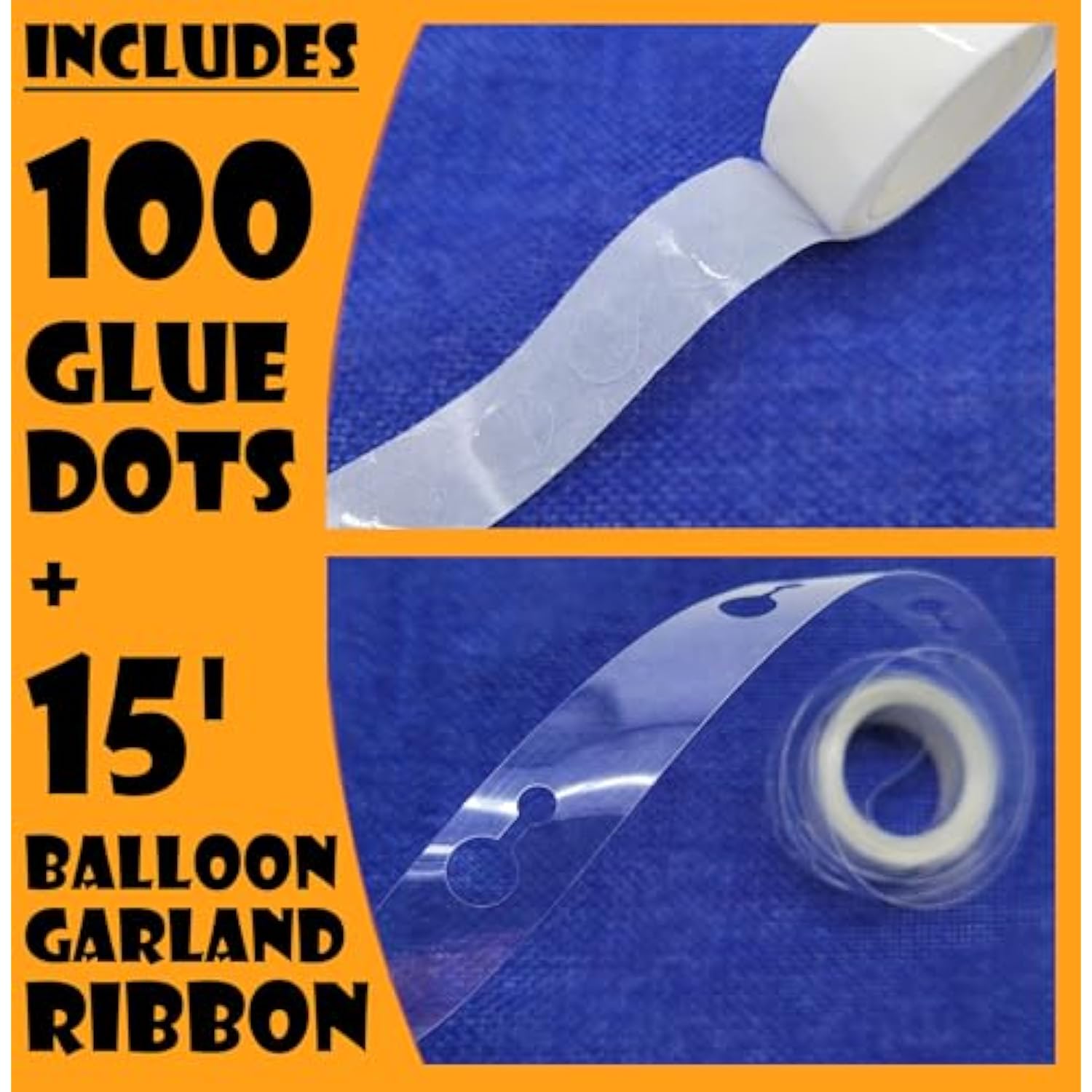 Balloon Decoration Kit: Handheld Pump, Glue Dots, Garland Ribbon