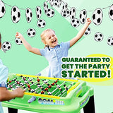 Soccer Party Decoration Banners 32 Pcs - Soccer Ball Football Pattern Garlands Bunting Decorations Cards for Kids Boys Soccer Fans Birthday Party