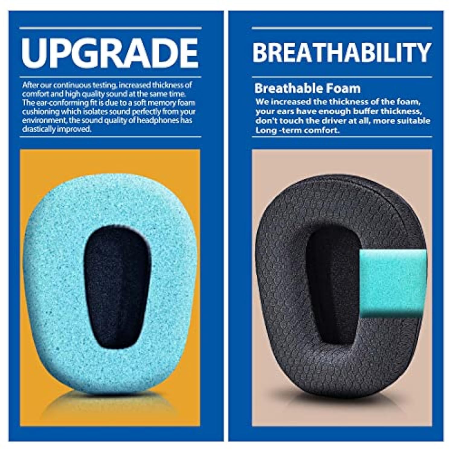 B450-Xt B550-Xt Kit Replacement Ear Pads Cushion Compatible With B450-Xt B550Xt Headset I B450 B550 Xt Accessories (Breathable Mesh)