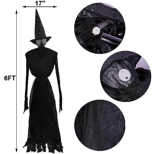 3 Pack Halloween Decorations Outdoor Halloween Witches Decor, 6FT