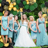 Dark Green Black Gold Balloon Garland Arch Kit - 122Pcs Dark Green Bla