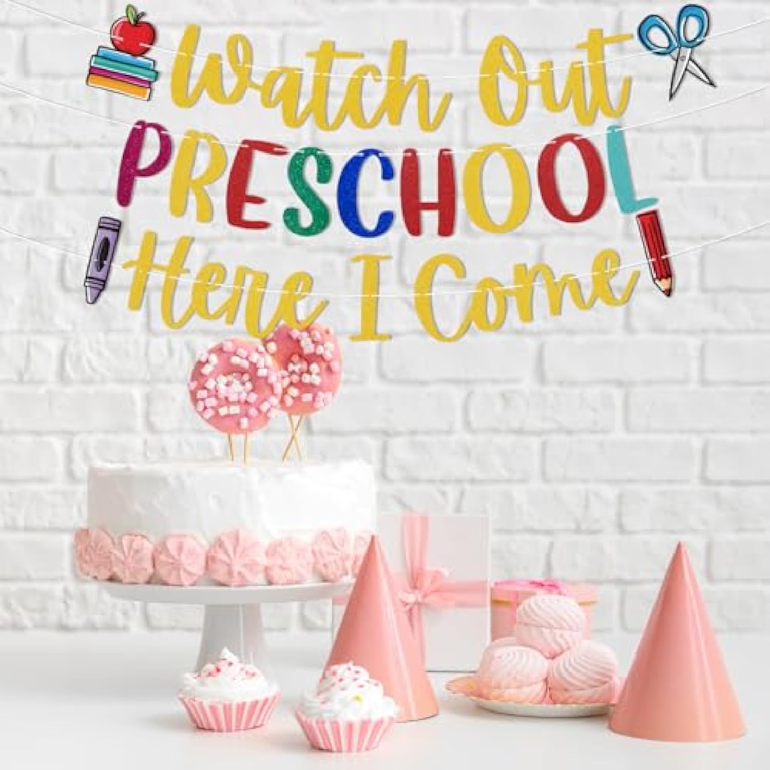 Watch Out Preschool Here I Come Banner -First Day Of Preschool Classroom Decorations, First Day Of School Banner, Welcome To Preschool Party Decorations