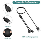 Magnetic Charger Cable 3.3ft for Jugbow Delupet Yawpet Dog Training Collar