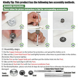 12 Sets 15Mm Snap Buttons Fastener Kit No Sew Removable Metal Heavy Du