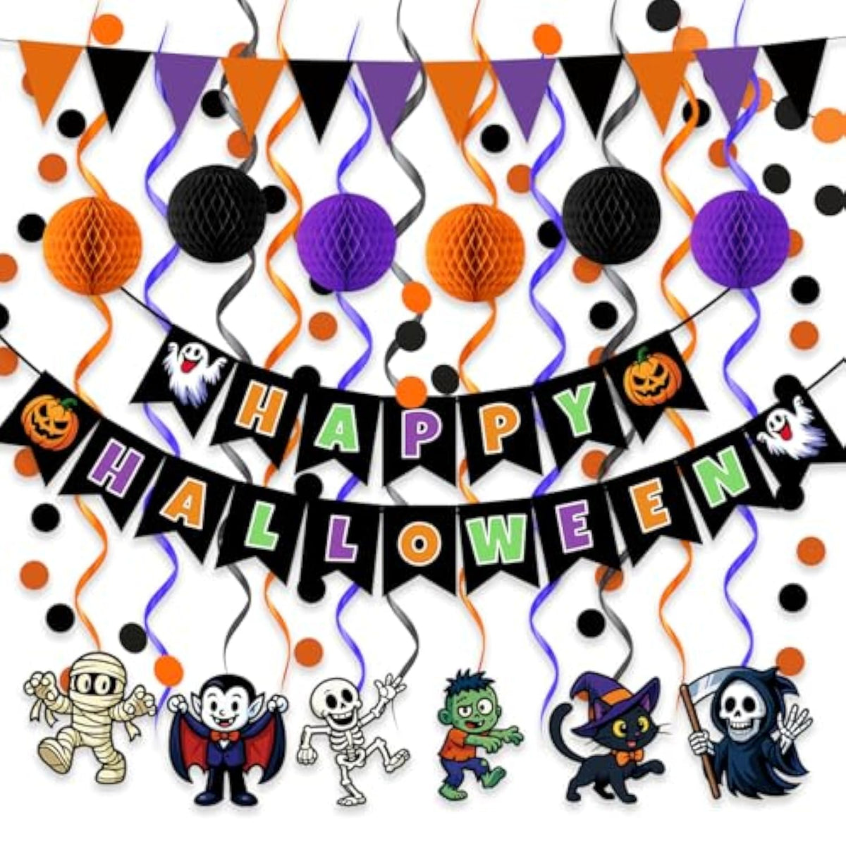 Happy Halloween Banner Kit Indoor Outdoor Party Decorations Home Classroom