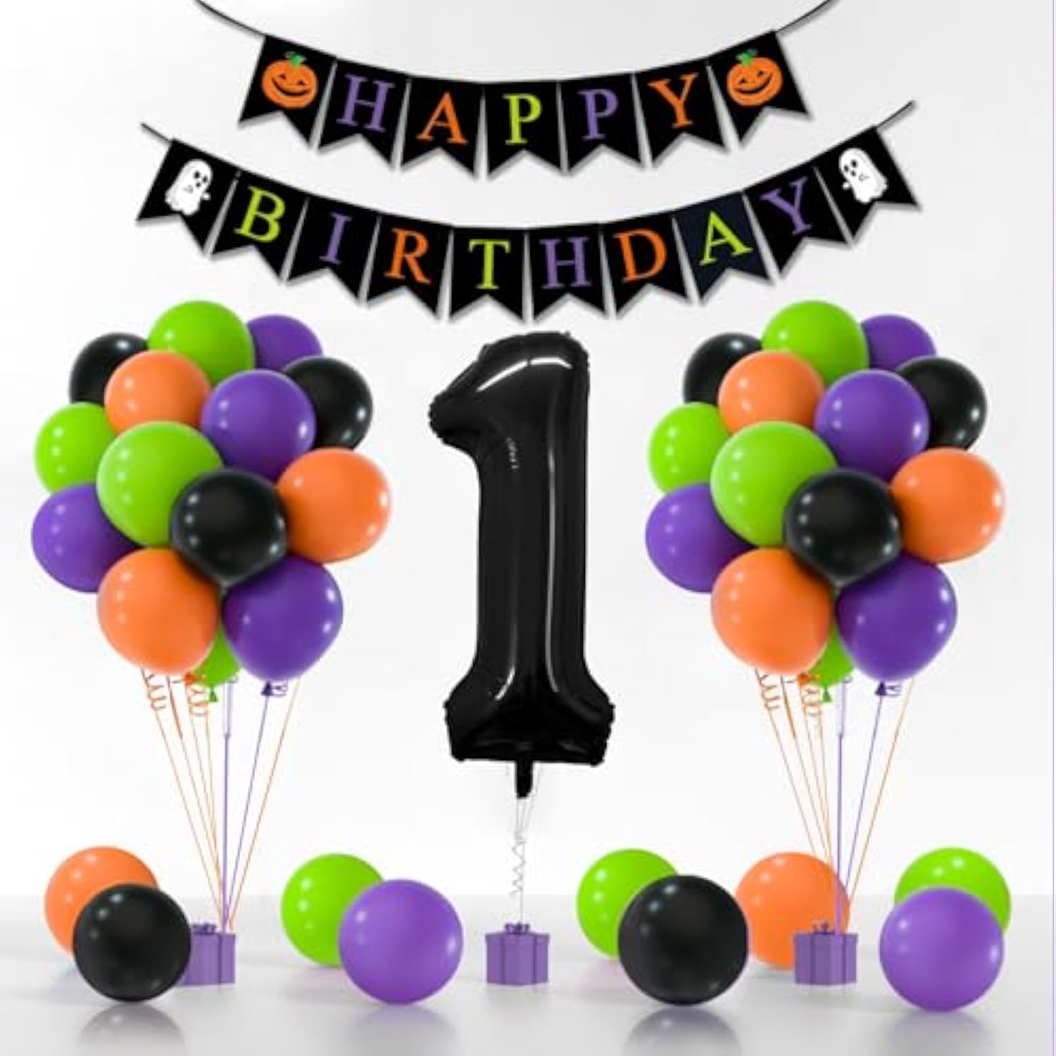 Halloween Decorations Black Orange Purple Green Balloons 40 Inch Party