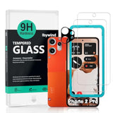 For Nothing Cmf Phone 2 Pro 5G 6.77"(2 Pack) Screen Protector,9H Hardness Tempered Glass,With 1Pc Camera Lens Protector,Easy To Install