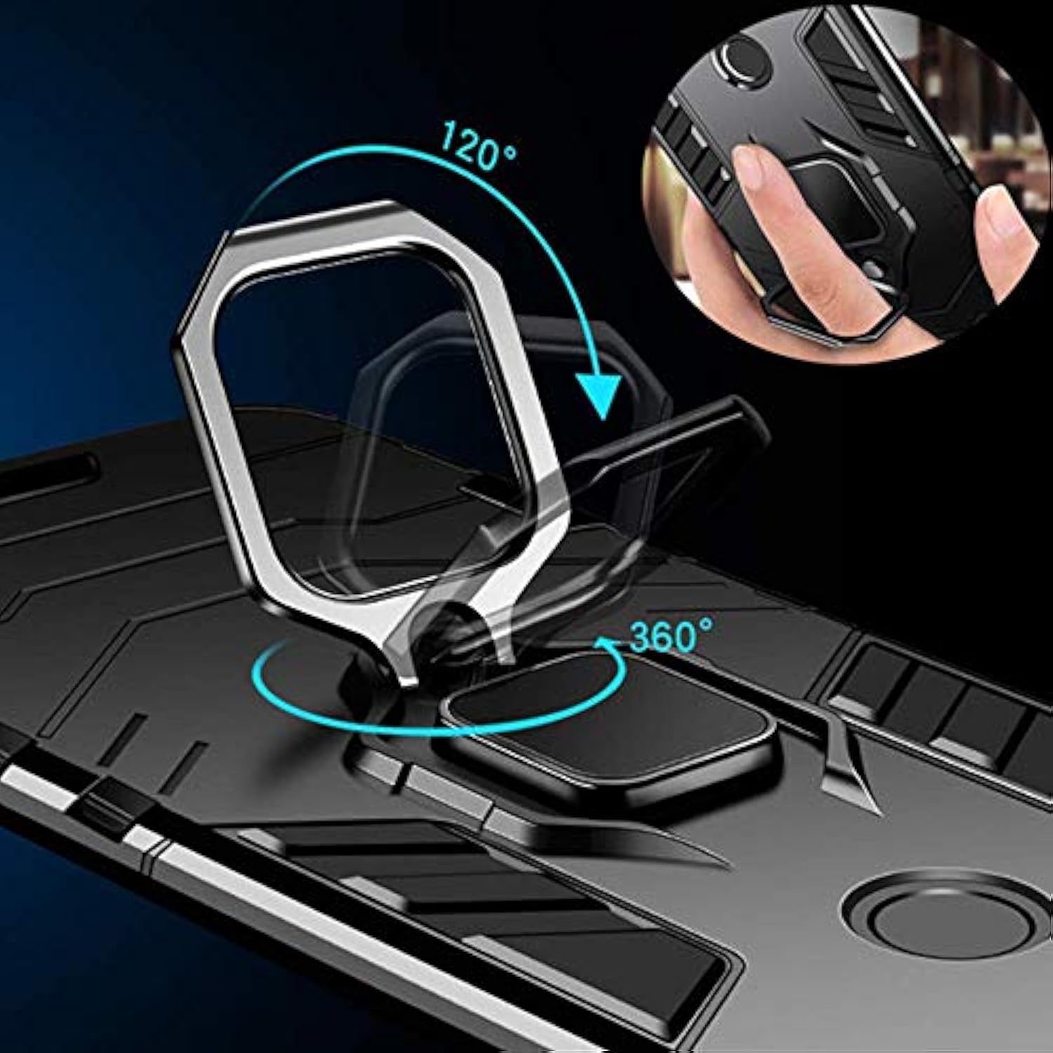 Huawei P30 Lite Case, 2 in 1 Hybrid Heavy Duty Armor Shockproof Defender